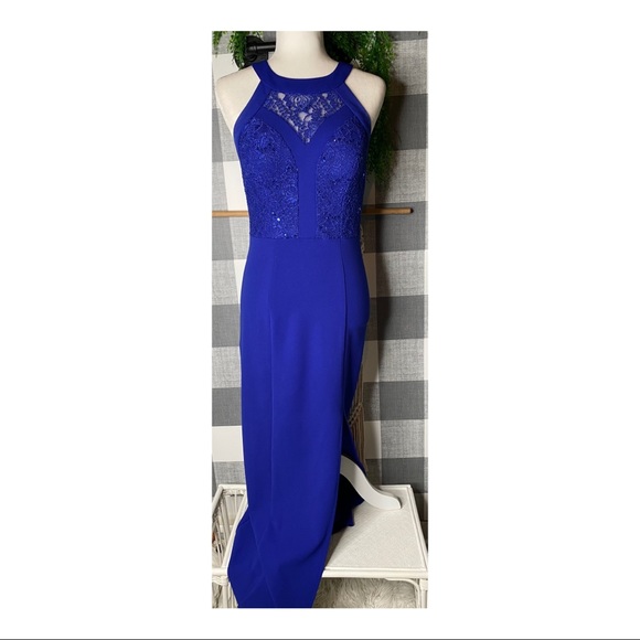 Royal Blue Elegant Prom Maxi Dress - Picture 1 of 5